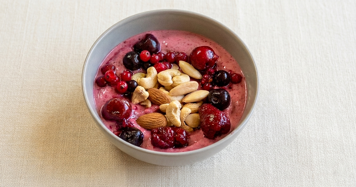 Ovocná smoothie bowl s orieškami